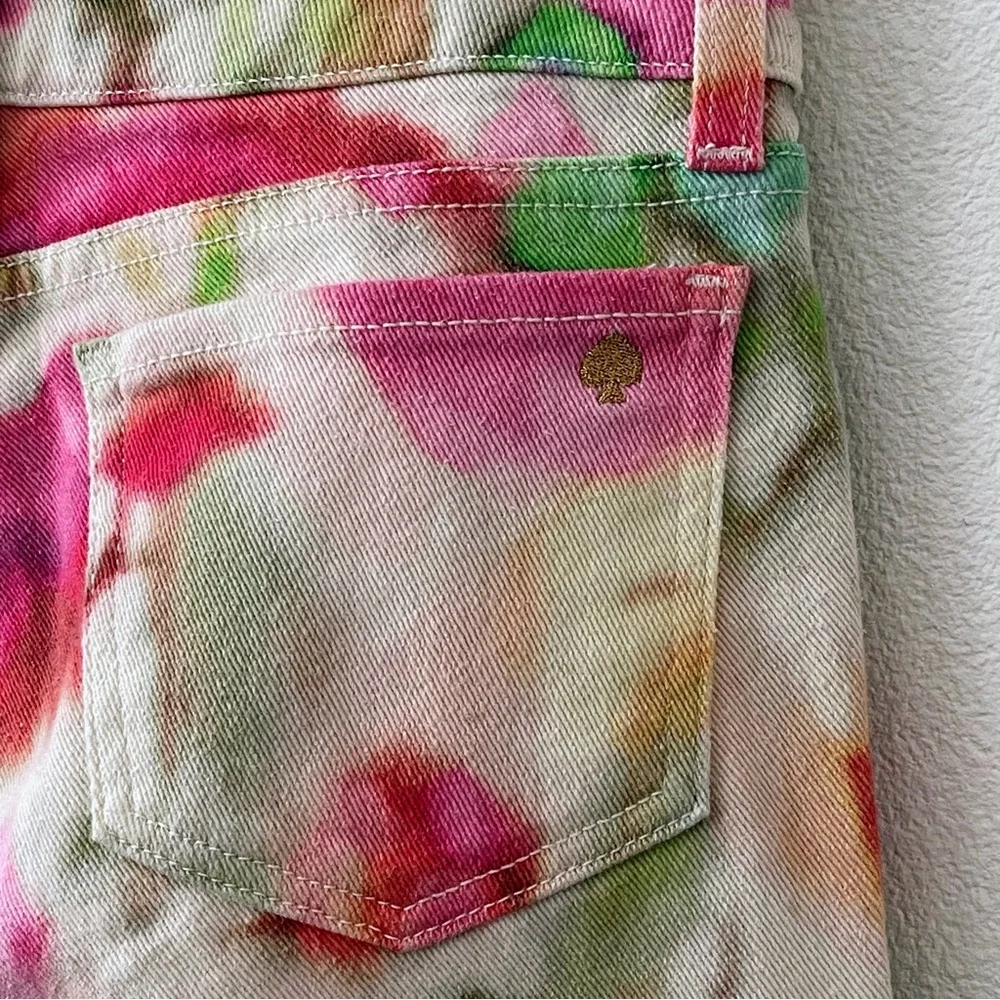 Kate Spade Perry Street Watercolor Play Hooky Cropped Jeans 24